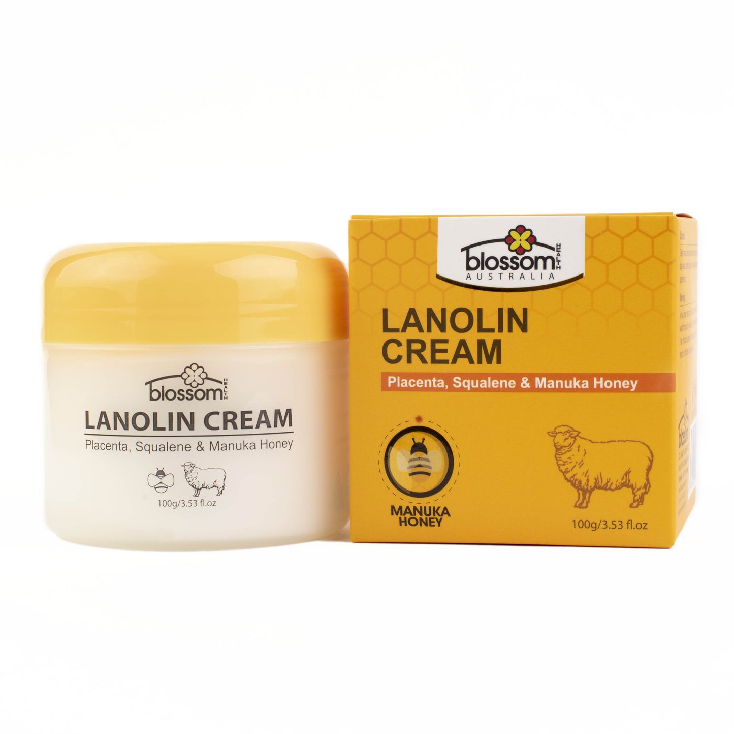Lanolin Cream with Placenta, Squalene & Manuka Honey 100g